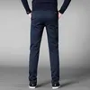 Herenbroek Herfst Casual Pant Mannen 2021 Zakelijke Stretch Katoen Straight Fit Broek Mannelijke Formele Jurk Zwart Khaki Plus Maat 42 44 46