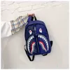 Kids Children Cartoon Shark Face School Bag Graffiti Students Backpack Tik Tok Style Book Pack Schoolbag Shoulder Bags Rucksack Sports Travel Duffle Totes G80PEWT