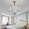 Soggiorno europeo Lampadario di cristallo Luce Lusso Semplice Camera da letto Studio Luci a led Negozio di abbigliamento Ristorante Lampade decorative