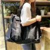 GAGACIA Mode Frauen Nylon Reise Wochenende Reisetasche Große Kapazität Mädchen Umhängetaschen Weibliche Sport Outdoor Schwarz Handtaschen 211118