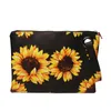 Borsa per cosmetici Pu Borse per trucco per ragazze Polsino Girasole Leopardo Modello di mucca Stampato Moda Fascia da polso Borsa per cena Borsa per fodera 2333 Y2