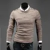 Zogaa Heren Nieuwe Business Casual Self-Tultivation Round-hals Pullover Tij Gebreide Warm Sweater Heren O-hals Slanke truien Y0907