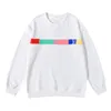 Men's 21ss Cotton Casual Fashion Designer Sweatshirt Rainbow Color Letter Print Ladies Pullover Hooded Sweater