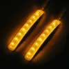 Noodverlichting 2 stks LED Auto Licht Bron Geel Zacht 8 SMD Amber Indicator Lamp Knippert Auto Achteruitkijkspiegel FPC Turn Signal