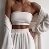 Fashion Pajamas Homewear Women Summer 3 Piece Set Spring Autumn Cardigan Top Wide Leg Pants Suit Sexy Casual Soft Home Suit Q0706