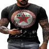 T-shirt da uomo 2022 T-shirt da uomo estiva T-shirt oversize vintage a maniche corte Moda Harajuku Etnico Lettere Stampa 3D T-shirt da uomo