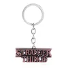 10PC Jewelry Stranger Things Letter Keychain Bag Keyring Pendant Llaveros Charms Fashion Car Accesorios Jewelry7518684