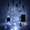 Bouchon de bouteille de liège solaire guirlande lumineuse fée du vin s 1m barre de LED bouchon de fête d'anniversaire Y0720