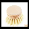 Brosses Organisation de ménage Accueil Jardin Drop Livraison 2021 Naturel en bois à long manche Pan Pot Plat Bol Lavage Remplacement Brosse Hea