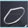 Bangle Armband JewelryDesigners Lovers Love Women AAA Super Zircon Double Row Diamond Temperament Thin Armband Aessory BRB27 Drop Deliv