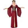 Costume de poupée de mascotte nouveau adulte femmes Halloween Costumes moyen-orient robe de mariée arabe arabe princesse rouge reine jeu de rôle Disfraz