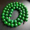 Fornecimento Birmânia Jade Jade Seco Ferro Verde Longsheng Round Beads Colar Cheio de Verde Verde Rodada Grânulos Colar de Jóias Womens Atacado