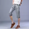 Мужские джинсы 2022 летние высококачественные хлопчатобумажные растягивающие прямые легкие джинсовые шорты модный дымчатый серый тонкие обрезанные брюки, 032