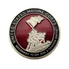 20pcs Niepaniczne brązowe monety plastowane Craft USA Korpus Marine Corps Emblem Semper Fidelis Wojskowy Challenge Kolekcjonowany prezenty 6767559
