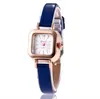 Fashon Square Womens Watches Quartz Ladies Watch Comfortable Leather Strap Wristwatches Multicolour Choice289U