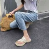 2021 Modern Slippers Women Personality Thick Bottom Sexy Flip Flops Charm Xury Sandals Outdoor Peep Toe Slid