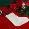 Sublimação Blanks Presente de Natal Sacos Decorações Lattice Meia de Meia Presentes Doces Saco de Doces Xmas Pingente W-00958