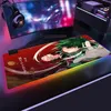 My Hero Academia Anime Gaming RGB grand tapis de souris Gamer ordinateur tapis de souris rétro-éclairage Led XXL tapis de souris clavier tapis de souris cadeau 8937809