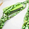 Super design känsla av handgjorda smycken grön färg 11-12mm mynt sötvattenspärla lösa pärlor diy mode smycken för kvinnor gåva