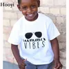Baby Boys T-shirts Vita glasögon Barnutslag 1 2 3 4 5 år Barnpojke kläder Toppar för pojkar 100% Bomull 210413