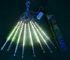 Mehrfarbige 30 cm Meteorschauer-Regenrohre, Saiten, AC100-240 V, LED-Weihnachtsbeleuchtung, Hochzeit, Party, Garten, Weihnachten, Lichterkette im Freien