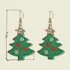 Cartoon three dimensional Christmas series acrylic Trees Earrings