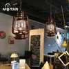 Lantern Retro Kerosene Lamp Chandelier Iron Nordic American Aisle Lighting Garden Restaurant Bar Pendant Lamps