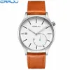 lmjli - CRRJU top marca mens relógios de luxo quartzo relógio casual homens homens de aço inoxidável relógio relogio masculino drop shipping