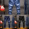 6 kleuren 2020 nieuwe heren skinny witte jeans mode elastische slanke broek Jean mannelijke merk broek zwart blauw groen grijs x0621