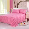 Sábana de cama Impresión textil para el hogar Sábanas planas de color a rayas Sábana de cama Ropa de cama para tamaño King Queen (sin funda de almohada) F0169 210420