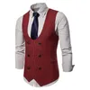 Męskie kamizelki Przyjazd Klasyczny biznes Formalny biznes Slim Fit Sain Kitpel Suit Plaid Print Męski Tuxedo kamizelki