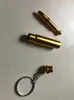 MINI Funky Bullet Metal Pipe Tobacco Key Chain Gold Keychain Secret Portable Herb Cigarette Smoking Pipes9020311