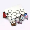 Mixed 40PCS PVC Keychain Ring Chain Holder Trinkets Kids Party Gift 2104109377715