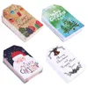 Christmas Decorations 200pcs Paper Gift Cards Labels Tags Hanging With Rope