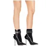 2021 style sheepskin leather pillage toe Ankle Boots booties Casual party Dress shoes 9cm Flower stiletto heels zipper zip buckle diamond size 34-41
