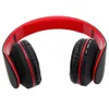 ABD Stok HY-811 Kulaklıklar Katlanabilir FM Stereo MP3 Çalar Kablolu Bluetooth Kulaklık Siyah Kırmızı A09464L