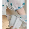 زائد الحجم 4xl الحلو الصيف ميدي اللباس المرأة الكورية نمط السيدات قصيرة الأكمام النقاط البيضاء تونك فستان الشمس أنثى 210421
