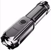 Mini-LED-USB-wiederaufladbare Taschenlampe, tragbar, superhell, Taschenlampe, Teleskop-Zoom, Wandern, Jagd, Taschenlampe, Camping-Lampe