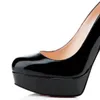 Kvinnors designer skor röda botten klackar höga klackar 14 cm häl lyxiga klänning bow bottoms paris party pumpar maxstep1
