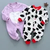 Bebê recém-nascido Primavera Inverno roupas jaqueta infantil para meninas macacão para meninos macios flanela bebe romper roupas de bebê 0-18 mês 1532 y2