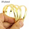 Jhuled 4 Stuks Mode Stijl Bangle Goud Kleur Voor Vrouwen Bangle Ethiopian Bangle Dubai Bruid Bruiloft Afrikaanse Party Sieraden Q0717