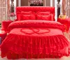 Conjuntos de cama colecas coreanas princesa cama saia 1,8 m quatro pedaço de renda multili peça d-80
