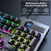 Kırmızı Anahtar Mekanik Klavye Klavye 104 Anahtarlar Gerçek Oyun Klavyeleri Led USB Kablolu Teclado Mecanico Accessoire Gamer2735618