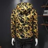 Luxo Gold Imprimir Homens Casaco Baroque Bomber Jaquetas Zipper Casacos Casuais Jaqueta Com Capuz Outerwear Jaqueta Masculina 210527