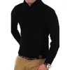 Pulls pour hommes col en V à manches longues tricot pull au crochet hauts épais hiver plus chaud pull décontracté voyage vêtements masculins