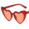 Gafas de sol retro de moda Gafas de sol unisex Heart Geatless Anti-UV Spectáculos Marco de gran tamaño Adumbral