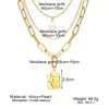 Naszyjniki wisiorek Aliutom warstwowy vintage peal geometryczny naszyjnik dla kobiet Choker łańcuch 2021 Trend mody prezent biżuterii