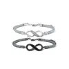 Cadeia de link Figura 8 Bracelet Men and Women Love Ulimited Creative trançado corda Mobius Ring Casal Fawn22