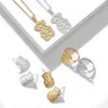 LEKANI Cute Bear Jewelry Sets For Women Fashion Hollow Heart Design Pendant Unisex Necklaces Earrings Ring Wedding Gift 210701