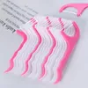 25pcs/set Plastic Toothpicks Cotton Floss Toothpick Stick For Oral Health Table Accessories Tool Opp Bag Pack RH9321